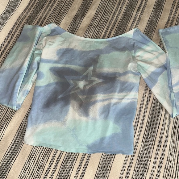 Silence + Noise Pastel Blue Star Blouse - Picture 6 of 8